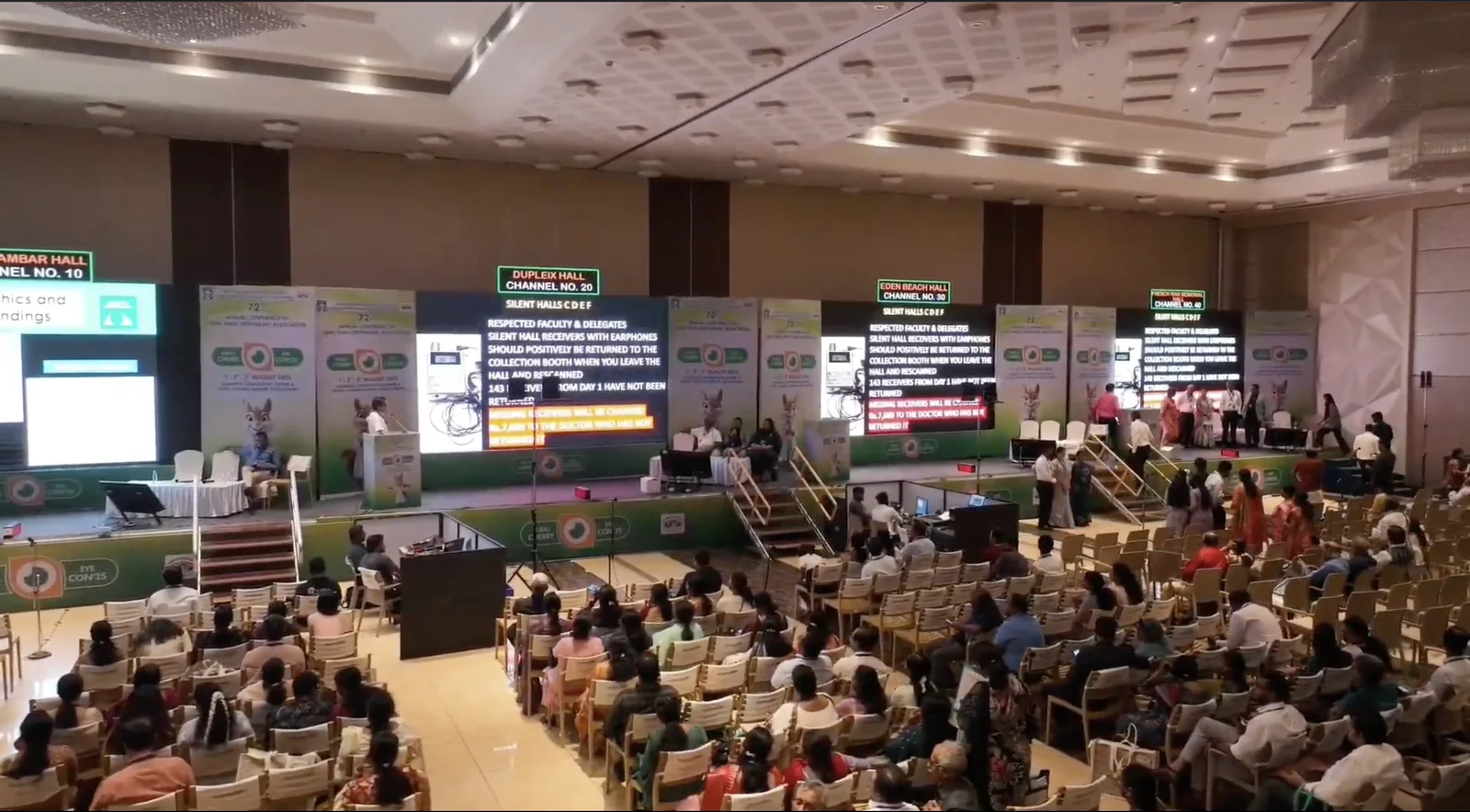 Corporate award-night stage and dais at Suganya Convention Centre, Pondicherry