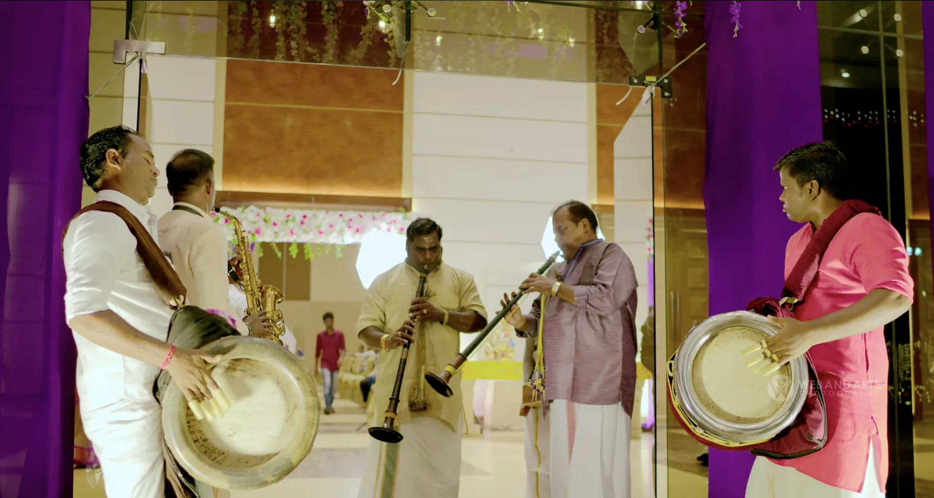 Wedding family group portrait at Suganya Convention Centre, Pondicherry