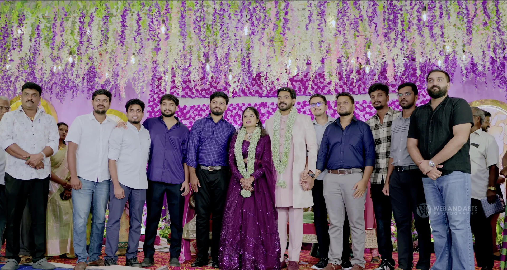 Reception stage décor at Suganya Convention Centre, Pondicherry