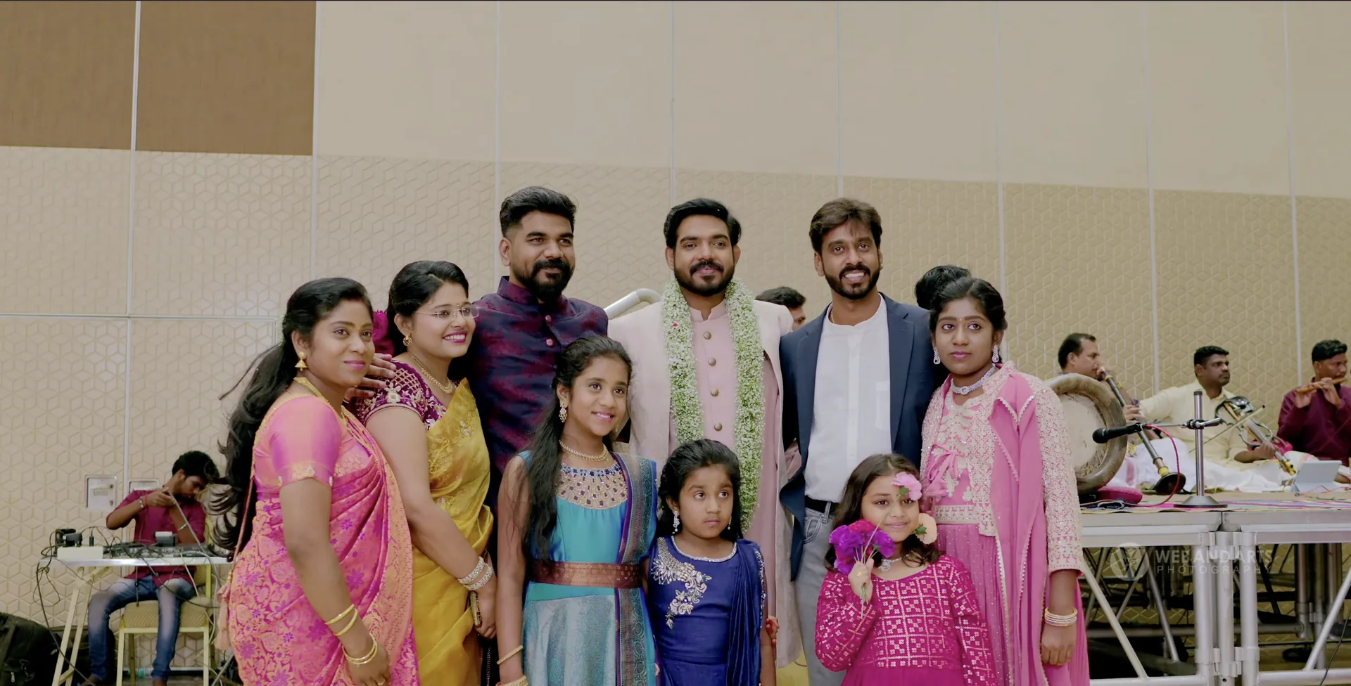 Baby shower mandap and floral décor at Suganya Convention Centre, Pondicherry