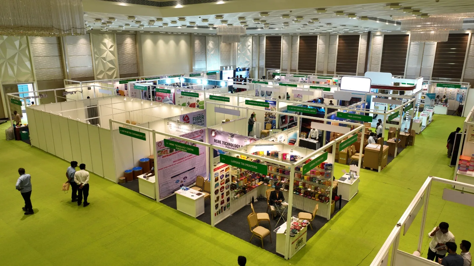 Trade exhibition and shopping expo in the main hall at Suganya Convention Centre, Pondicherry