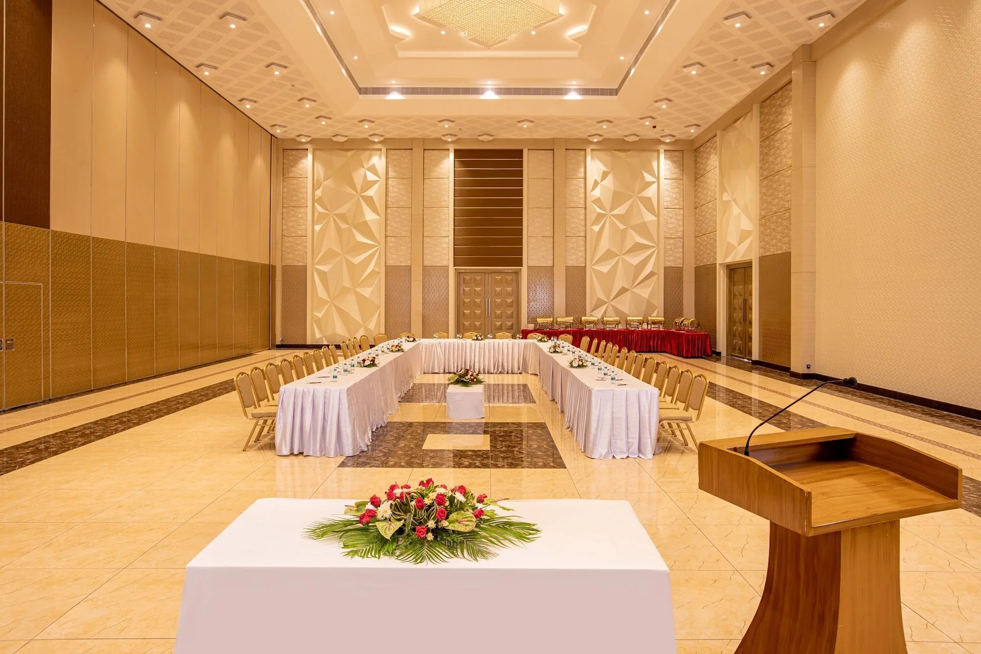 First-floor air-conditioned hall at Suganya Convention Centre, Pondicherry